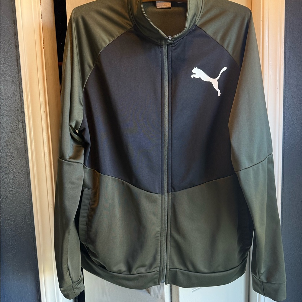 Puma Olive and Black Lightweight Jacket
